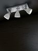 Retro LED Deckenstrahler 3-flammig mit Beton-Lampenschirmen, Breite 35cm Bild 5