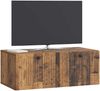 vidaXL Wandmontierter TV-Schrank Altholz 78,5 x 41 x 30 cm 898013 Bild 2