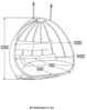 HOME DELUXE Polyrattan Hängesessel nur Korb und Kissen TWIN DELUXE - Schwarz/Creme Bild 5