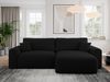 MKS Meble 'Nelson' Ecksofa mit Schlaffunktion und Bettkasten, L-form, Schwarz, Boucle Bild 2