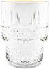 Elegante Gläser 6-teilig mit Goldumrandung & Rifflemuster 175ml transparent Bild 2