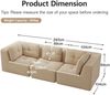 3-Sitzer Sofa 297x104x69 cm aus Cordstoff rahmenlos modular, beige Bild 4