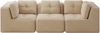 3-Sitzer Sofa 297x104x69 cm aus Cordstoff rahmenlos modular, beige Bild 5