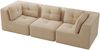 3-Sitzer Sofa 297x104x69 cm aus Cordstoff rahmenlos modular, beige Bild 3