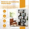 5-stufiges Bücherregal mit Kippschutz freistehender Raumteiler dekoratives Ausstellungsregal Schwarz Bild 3