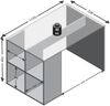 Schreibtisch >Oswald I< in Weiß - 117x75x73cm (BxHxT) Bild 2