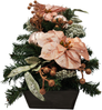 Balkonkasten mit Weihnachtsschmuck 40cm Kugeln und Glitzer Winter Fensterbank Bild 2
