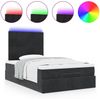vidaXL Ottoman-Bett mit Matratzen & LEDs Schwarz 120x190 cm Samt 3314236 Bild 5