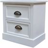 Nachtschrank Nachttisch Beistellschrank 2 Schubladen Holz Weiß Shabby Chic Tisch Nachtkommode Beistell Schlafzimmer Nachtkonsole Schrank Bild 5