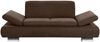 Sofa 2-Sitzer Kaye Bezug Veloursstoff Metallfuß verchromt / braun 23123 Bild 3