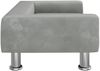 vidaXL Hundebett, Samt, Hellgrau, 70 x 45 x 26.5 cm Bild 4