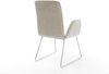 Esszimmerstuhl Vinja-Flex Webstoff Soft Beige Kufengestell Edelstahl Bild 5