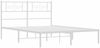 Doppelbett, Bettgestell Modernen mit Kopfteil Metall Weiß 140x190 cm d684e Bild 3