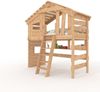 BIBEX ‘Alpin Chalet‘ Hochbett mit Hangeregal, massive Kiefer, naturbelassen, 90 x 200 cm Bild 2