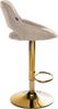 CLP Barhocker Milet Stoffbezug höhenverstellbar drehbar mit Rückenlehne,taupe gold Bild 5