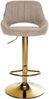 CLP Barhocker Milet Stoffbezug höhenverstellbar drehbar mit Rückenlehne,taupe gold Bild 4