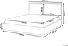Bett mit Lattenrost Stoff BAJONNA 180 x 200 cm Beige Bild 2
