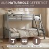 Kinderbett Etagenbett 90x200 und 140x200 Grau Holz Doppelstockbett Jugendbett Hochbett Stockbett Bild 4