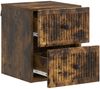 vidaXL Wandmontierter Nachttisch 2 pcs Geräucherte Eiche Holzwerkstoff 897966 Bild 4