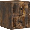 vidaXL Wandmontierter Nachttisch 2 pcs Geräucherte Eiche Holzwerkstoff 897966 Bild 3