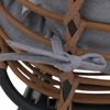 2er-Set Gartenstuhl HWC-P75, Gartensessel Loungesessel, Stoff 220g/m² Poly-Rattan Metall ~ dunkelgrau, Polster hellgrau Bild 5