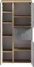 Midischrank >Paris< in Betongrau/ Wotaneiche, MDF - 65x130x35cm (BxHxT) Bild 3