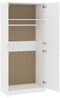 vidaXL Kleiderschrank Weiß 90x52x200 cm Holzwerkstoff 800630 Bild 5