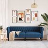 vidaXL Chesterfield-Sofa 3-Sitzer Blau Stoff 372562 Bild 3