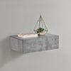 Nachtschrank Elverum 46x30x15 cm mit Schublade Betonoptik en. casa Bild 1