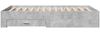 vidaXL Bettgestell mit Schubladen Betongrau 135x190 cm Holzwerkstoff 3280408 Bild 5
