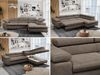 Mks Möbel 'Peter L-form' Ecksofa mit Bettfunktion, Bettkasten & einstellbaren Kopfstützen, Braun, Velours, mit Topper, rechts Bild 2