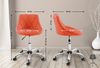 CLP Arbeitshocker Lazio drehbar mit Chromgestell,orange Stoff Bild 2