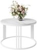 Lookway Couchtisch LORI LEVANTO mit weißem und schwarzem Gestell (1x Couchtisch), Durchmesser: ⌀70 cm Bild 2