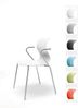 Pro 6 Stapelstuhl mit Armlehne - Gestell chrome graphitschwarz Bild 2