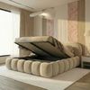 yourhouse24 Polsterbett Orlando Design SLIM Bett – Voluminöse Rillensteppung in Samt, Bubble-Optik & Japandi Bild 3