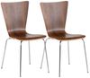 2er Set Besucherstuhl Aaron, Walnuss Bild 2