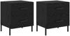 vidaXL Nachttisch 2 pcs Schwarz Eichen-Optik 40 x 35 x 47,5 cm 882029 Bild 2
