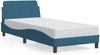 vidaXL Bettgestell mit Kopfteil "Dover" Blau 90x190 cm Samt 373096 Bild 2