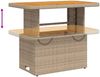 vidaXL 2-tlg. Garten-Essgruppe mit Kissen Beige Poly Rattan 3277490 Bild 4