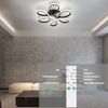 ZMH Deckenlampe LED Deckenleuchte Wohnzimmer Modern Dimmbar mit Fernbedienung 50W Schwarz Wohnzimmerlampe Kreative Geometrie Design Groß Schlafzimmerlampe für Küche Esszimmer Ø50CM Bild 4