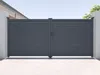 Vente-unique - VIAZO Eingangstor Metall Grau - B 4,6 cm x H 176 cm x L 300 cm Bild 3