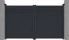 Vente-unique - VIAZO Eingangstor Metall Grau - B 4,6 cm x H 176 cm x L 300 cm Bild 4