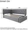 Odikalo Stauraumbett Polsterbett Kinderbett Schlafsofa Hydraulik 90x200cm Beige/Grau/Rosa Bild 4