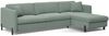 Micadoni Schlaf-Ecksofa Gloria 4-Sitzer Rechts Strukturierter Stoff Minze 205x140 Bild 4
