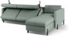 Micadoni Schlaf-Ecksofa Gloria 4-Sitzer Rechts Strukturierter Stoff Minze 205x140 Bild 5