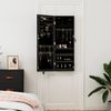 Schmuckschrank, Spiegelschrank mit Spiegel Wandmontage Schwarz 37,5 x 10 x 106 cm Bild 3