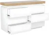 Kommode mit LED-Beleuchtung HALO II - 6 Schubladen - Weiß & Eichefarben Bild 4