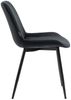 2er Set Esszimmerstühle Victoria Samt schwarz Bild 4