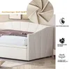 Schlafsofa, 90x200cm/180x200cm, Ausziehbett mit Bettfunktion, inkl. Lattenrost, Bezug aus Samt, Einzelbett, Doppelbett, Jugendbett Bild 4