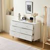 Merax Kommode, Sideboard mit 6-Schubladen-mit Zinklegierung-Griffen & Stahlbeinen, 120×40×78cm, Weiß Bild 5